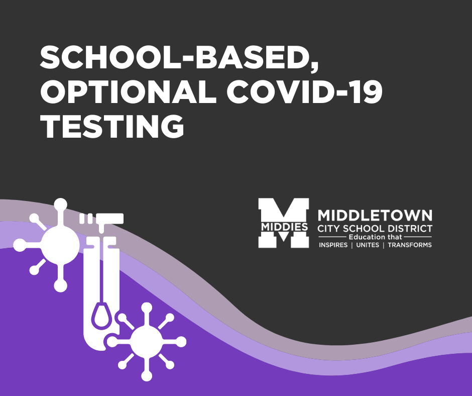 Middletown School-Based COVID-19 Testing poster